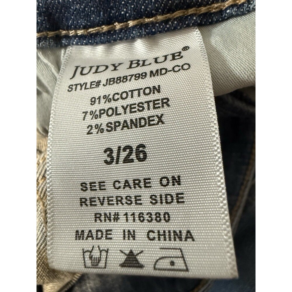Judy Blue Skinny Fit Jeans Women Sz 3/26 High Waisted Denim - Picture 4 of 9
